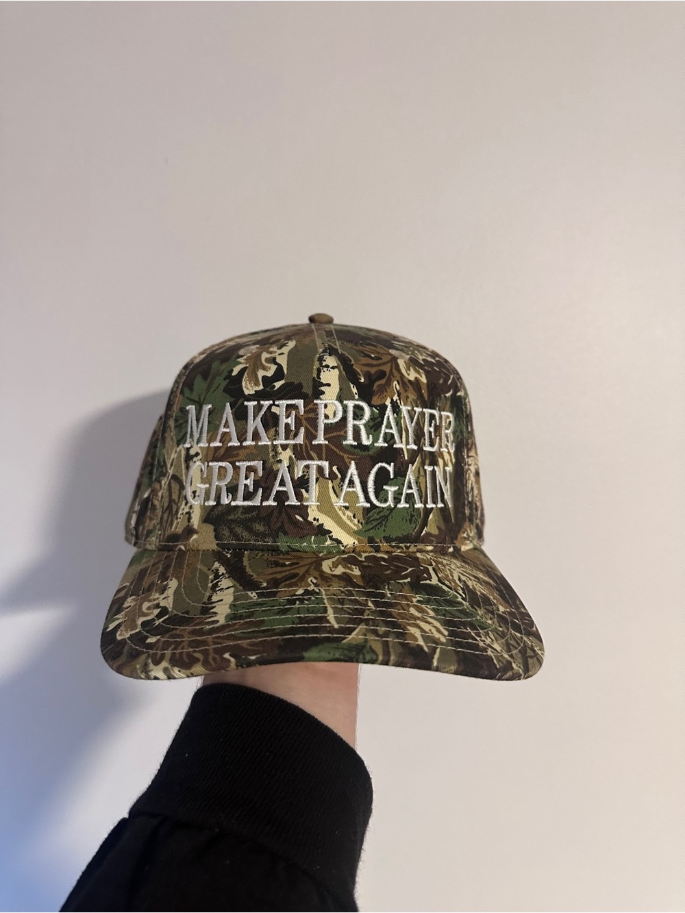 Camo "Make Prayer Great Again" Embroidered Hat